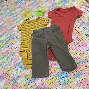 5/$35. 10/$50. Carter’s corduroy pants& 2 onesies